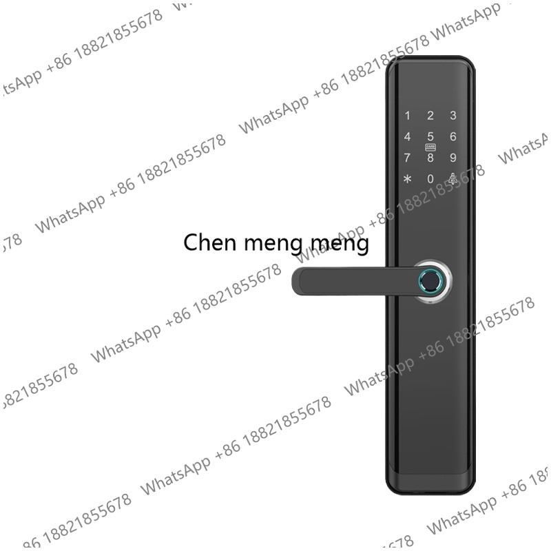 Home Security Battery Replacement - ระบบล็อคประตูอัจฉริยะแบบใช้ลายนิ้วมือ RFID พร้อมกลอนนิรภัย ใช้แทนมือจับประตู สำหรับบ้าน/สำนักงาน ระบบล็อคประตู