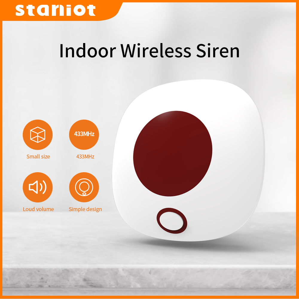 Sim Gsm Alarm - Staniot ในร่มไซเรนไร้สาย433Mhz Burglar Home Security Alarm