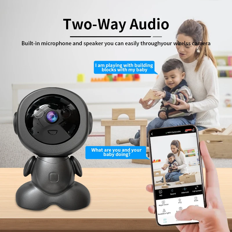 กล้องวงจรปิดไร้สาย 8MP แบบหมุน - Home Security Robot บทวิจารณ์และราคา
