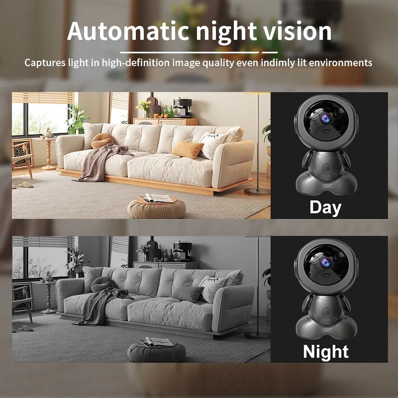 กล้องวงจรปิดไร้สาย 8MP แบบหมุน - Home Security Robot บทวิจารณ์และราคา