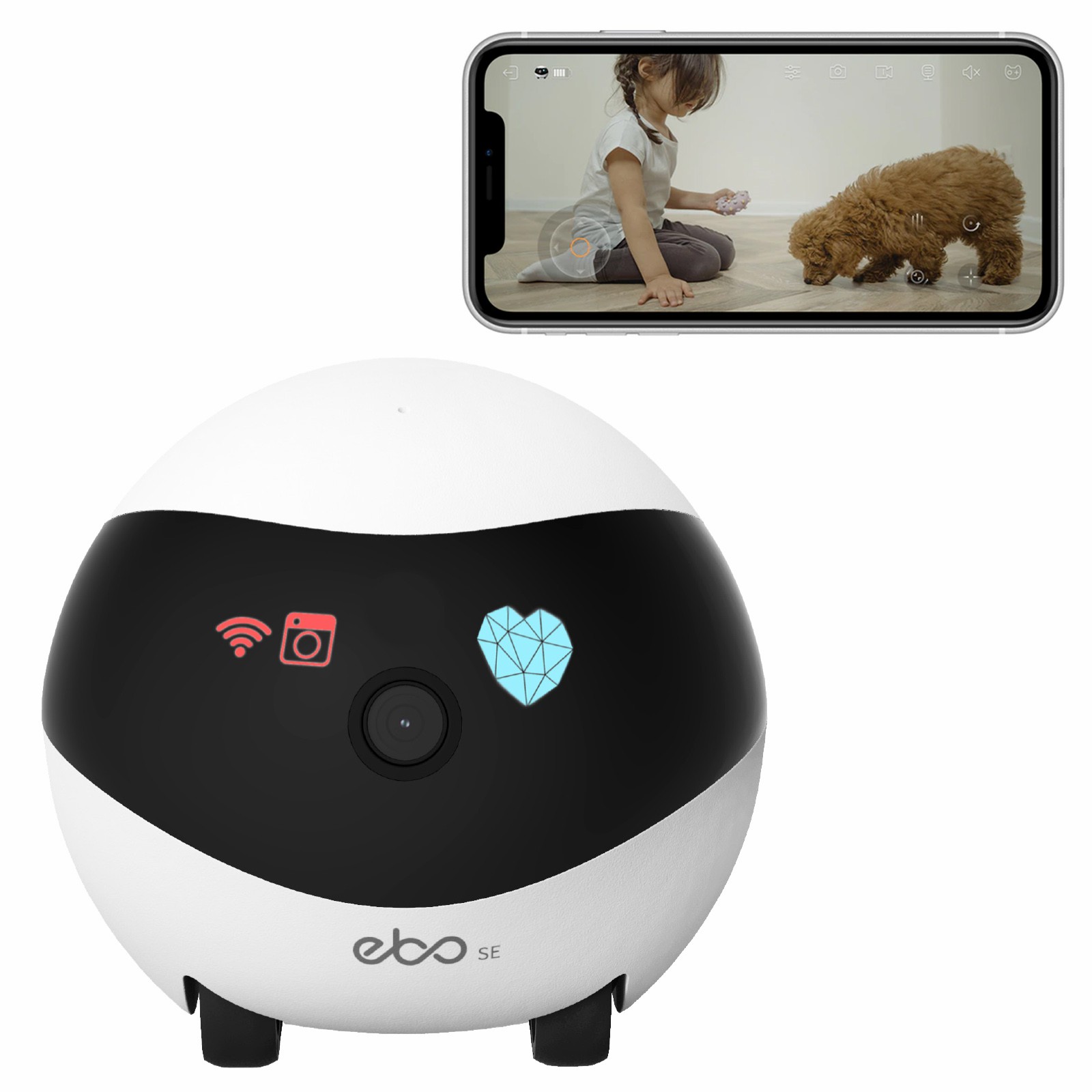 หุ่นยนต์อัจฉริยะ EBO SE สำหรับ - Home Security Robot บทวิจารณ์และราคา