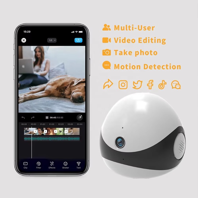 กล้องหุ่นยนต์สัตว์เลี้ยงไร้สาย - Home Security Robot บทวิจารณ์และราคา