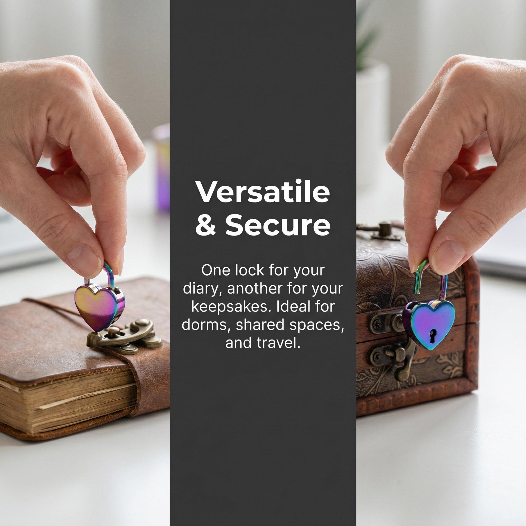 กุญแจรูปหัวใจขนาดเล็ก 2 ชุด พร - Home Security Box บทวิจารณ์และราคา